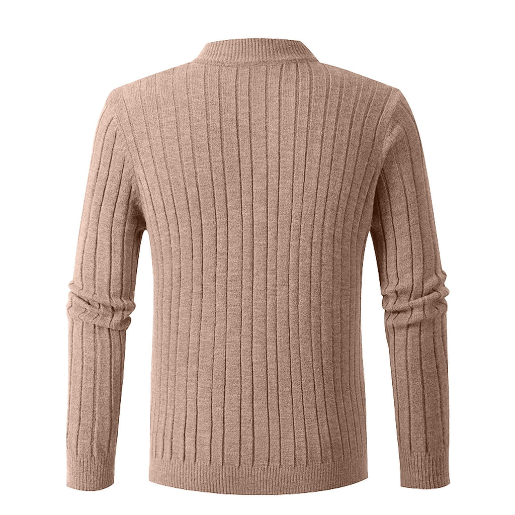 Sweaters for Men Cable Knit Crew Neck Top Long Sleeve Dressy Casual Fall and Winter Quarter Zip Pullover Sweater