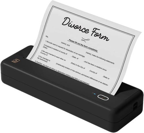 HPRT MT810 Portable Printer, A4 Wireless Bluetooth Travel Printer, Thermal Printer Support 8" & 4" Thermal Roll Paper Suitable for Home Vehincles Office Business