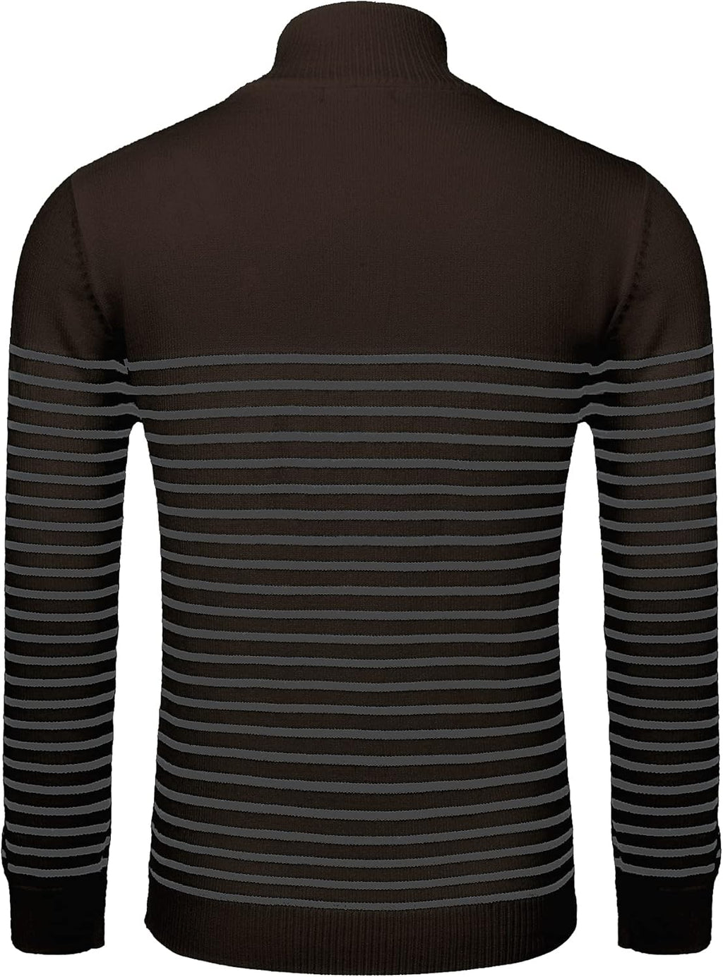 Men'S Quarter Zip up Sweaters Mock Neck Polo Sweater Slim Fit Pullover Sweater