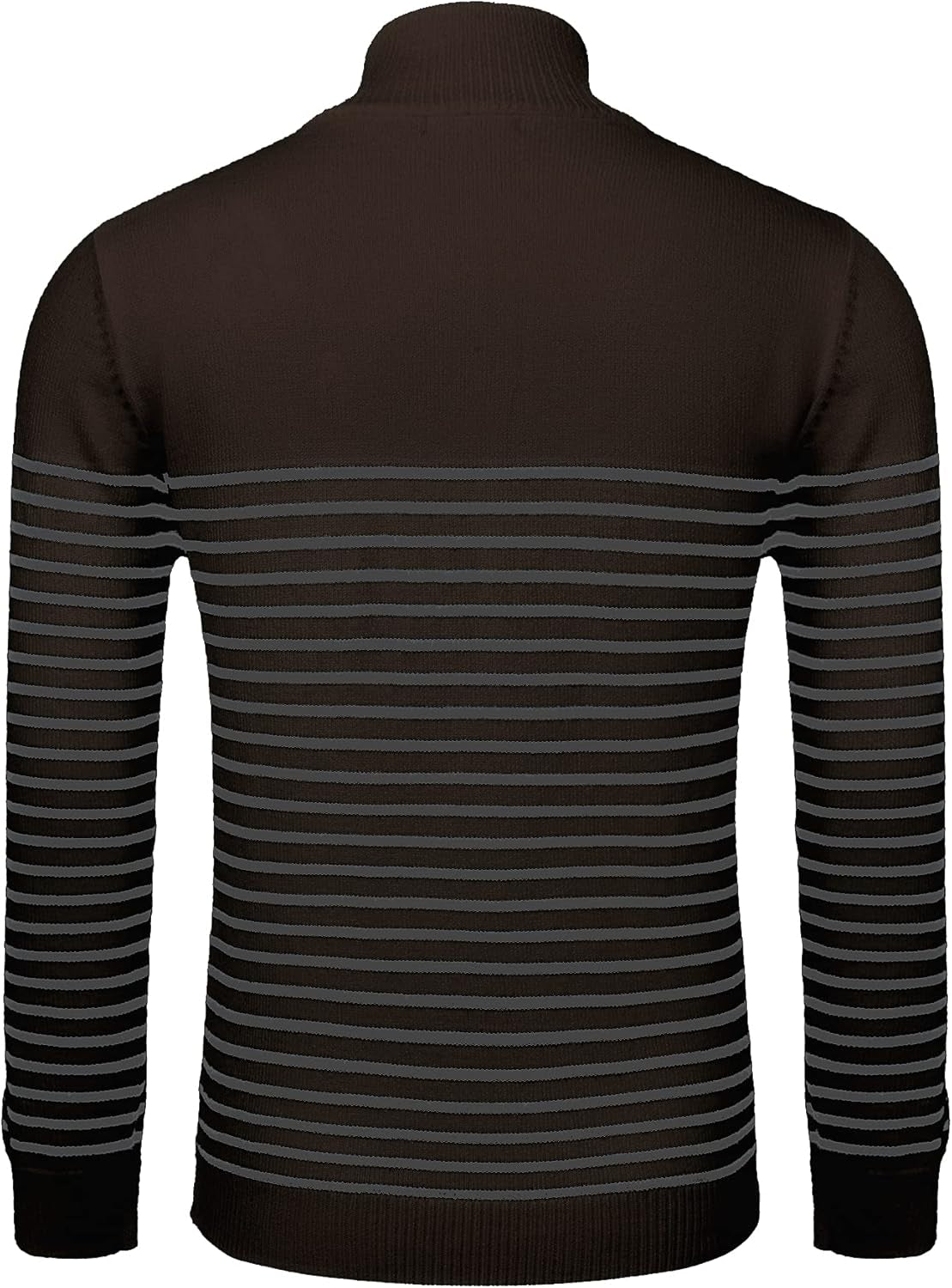 Men'S Quarter Zip up Sweaters Mock Neck Polo Sweater Slim Fit Pullover Sweater
